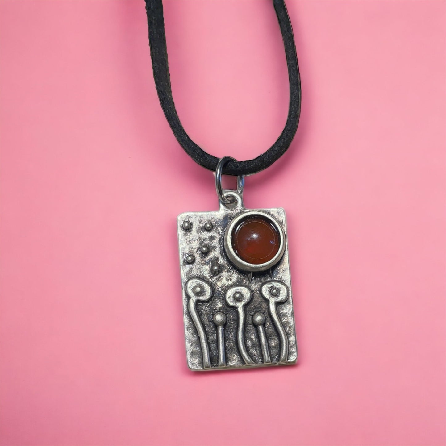 Carnelian Mushroon Necklace