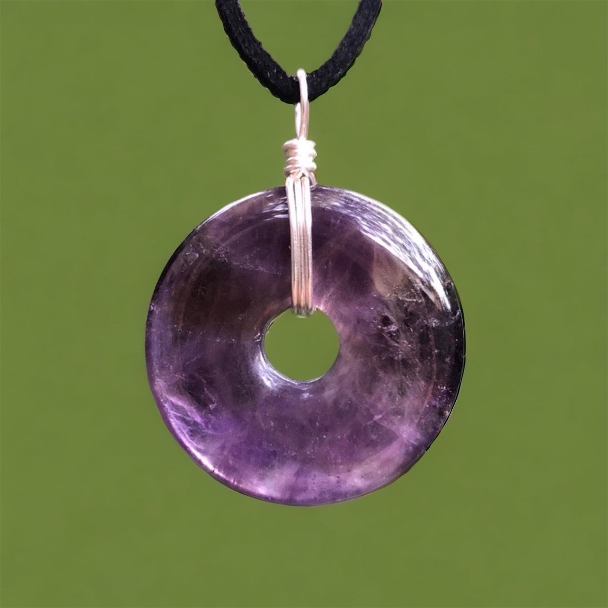 Amethyst Donut Necklace