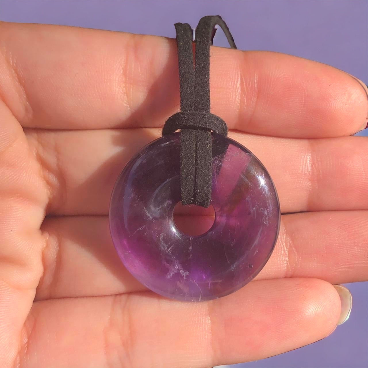 Amethyst Donut Necklace