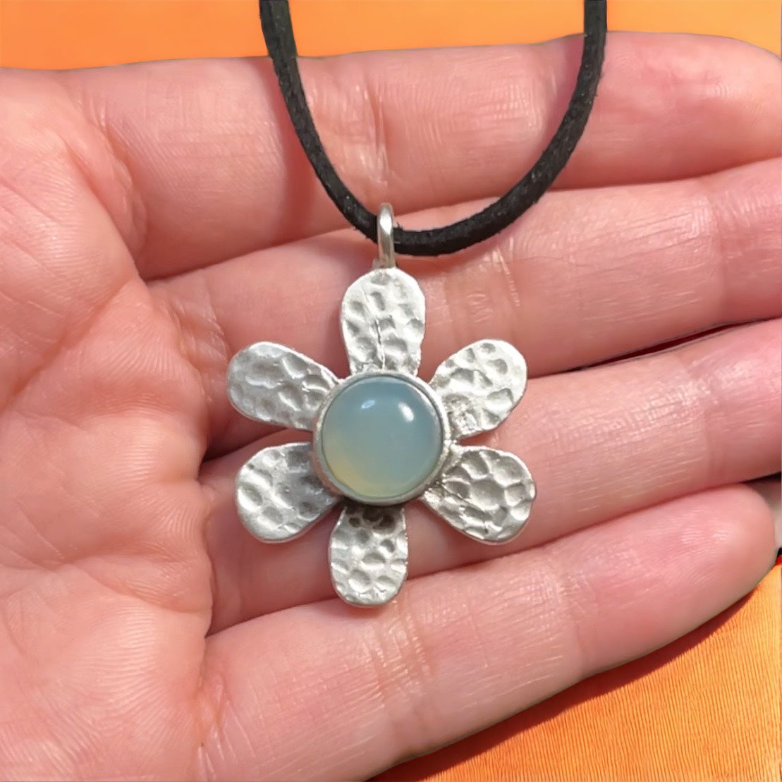 Opal Flower Necklace