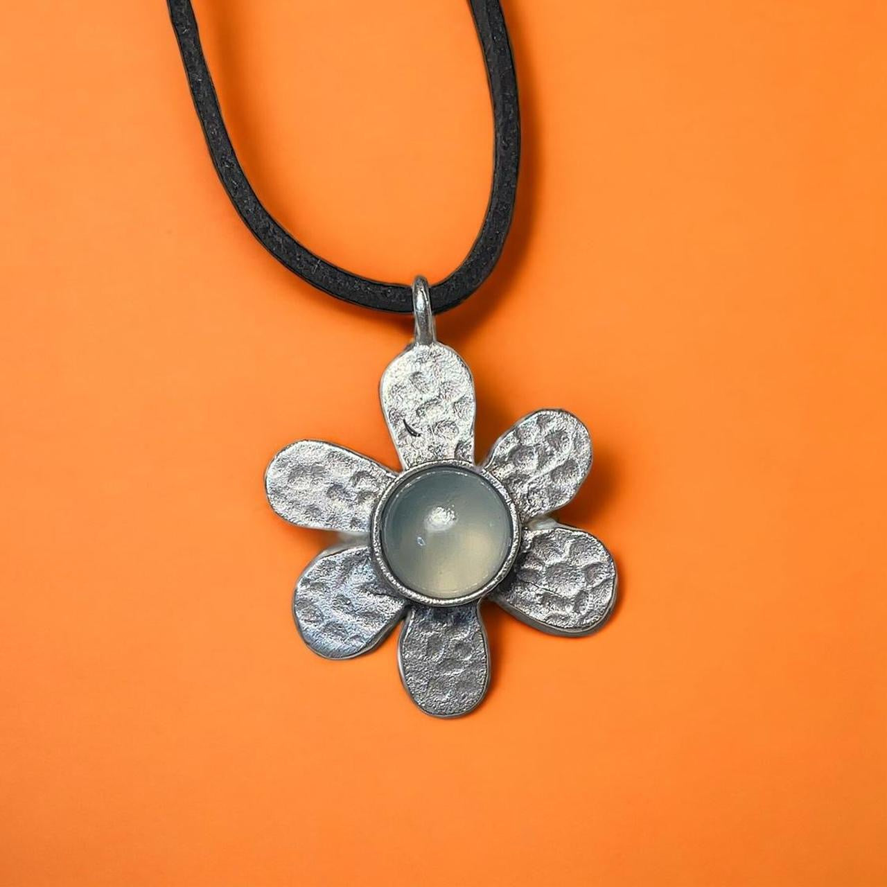 Opal Flower Necklace