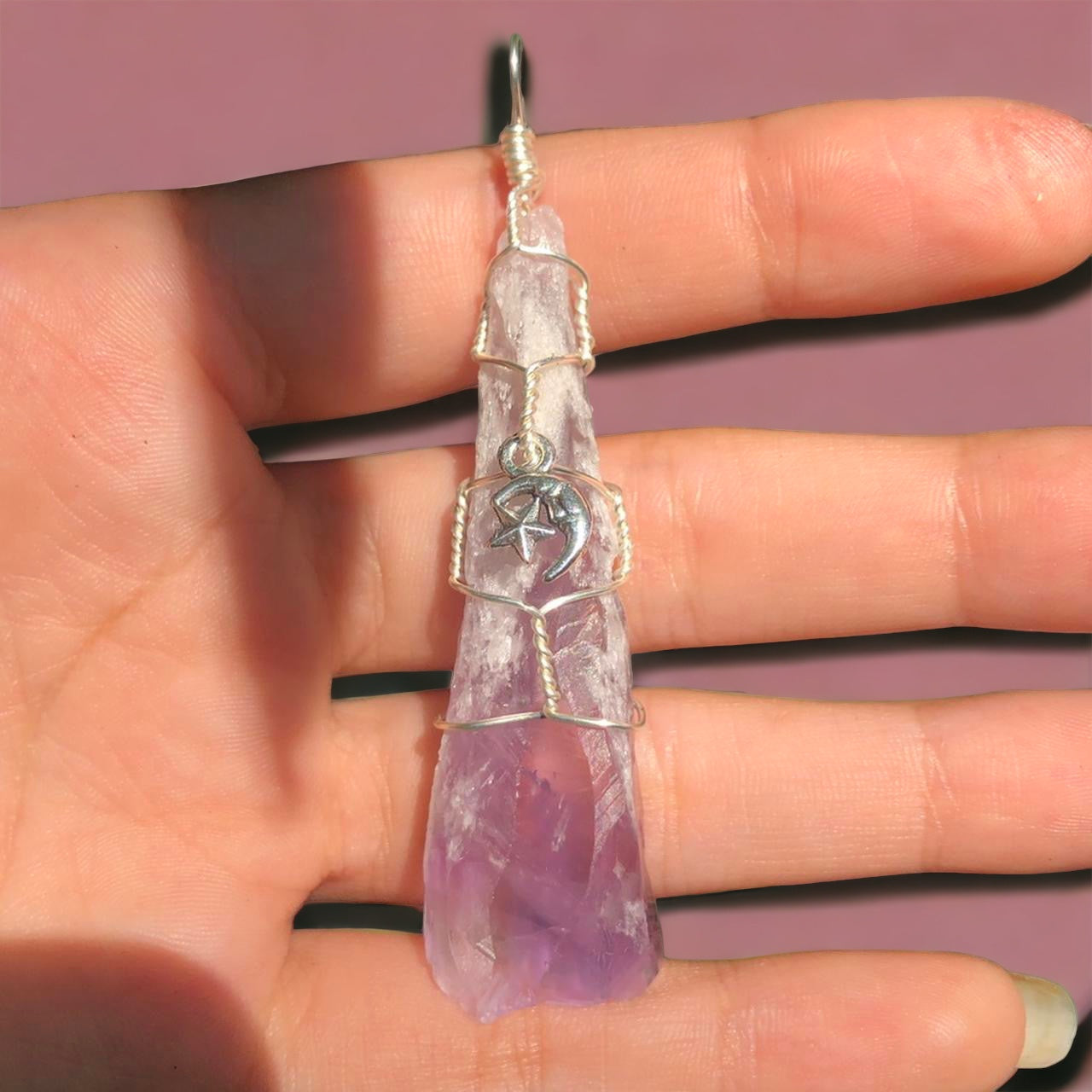 Amethyst Moon Necklace