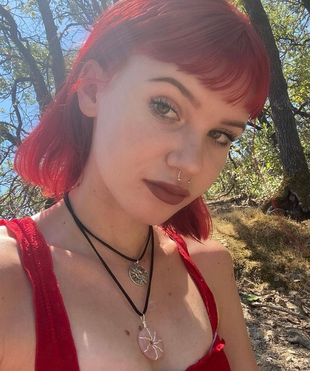 Rose Quartz Donut Necklace