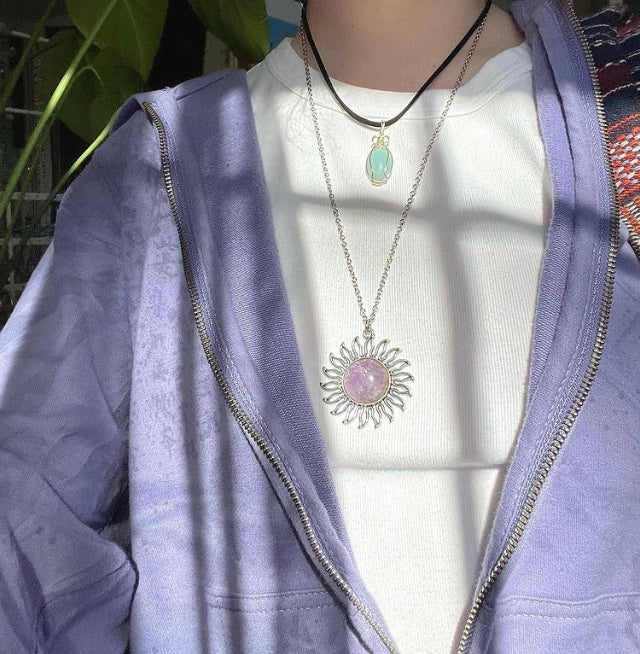 Amethyst Sun Necklace