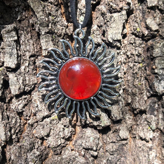 Carnelian Sun Necklace