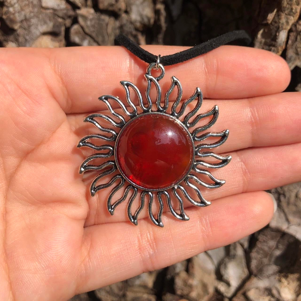 Carnelian Sun Necklace