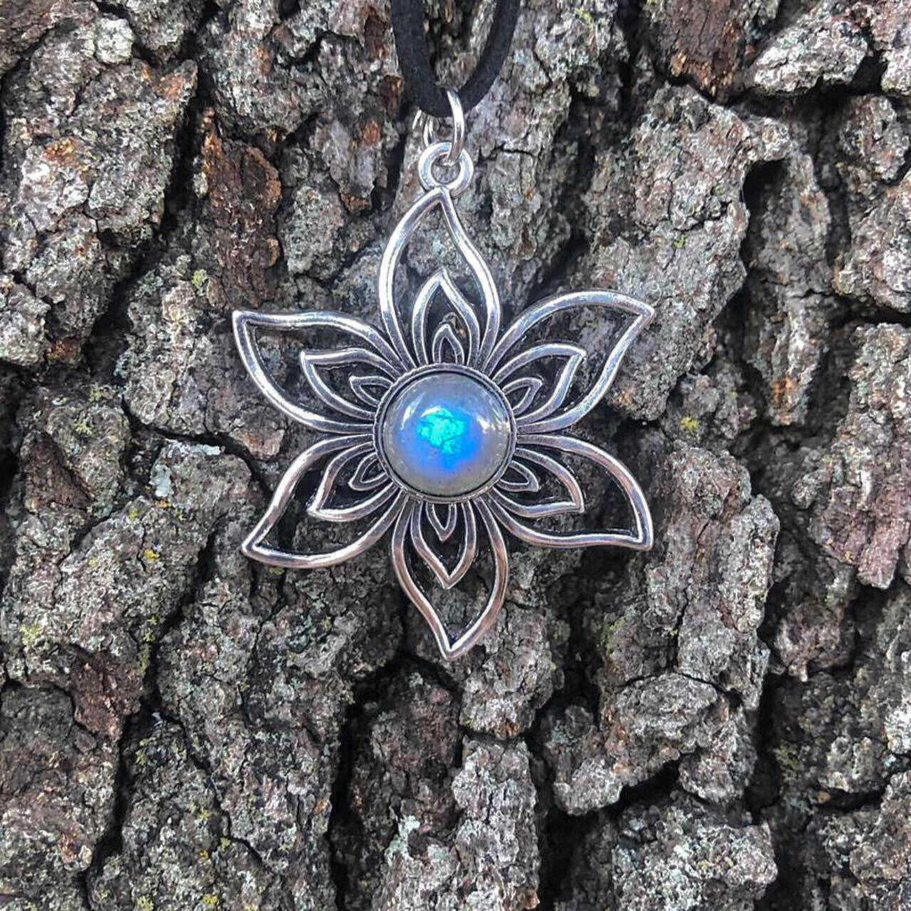 Labradorite Flower Necklace