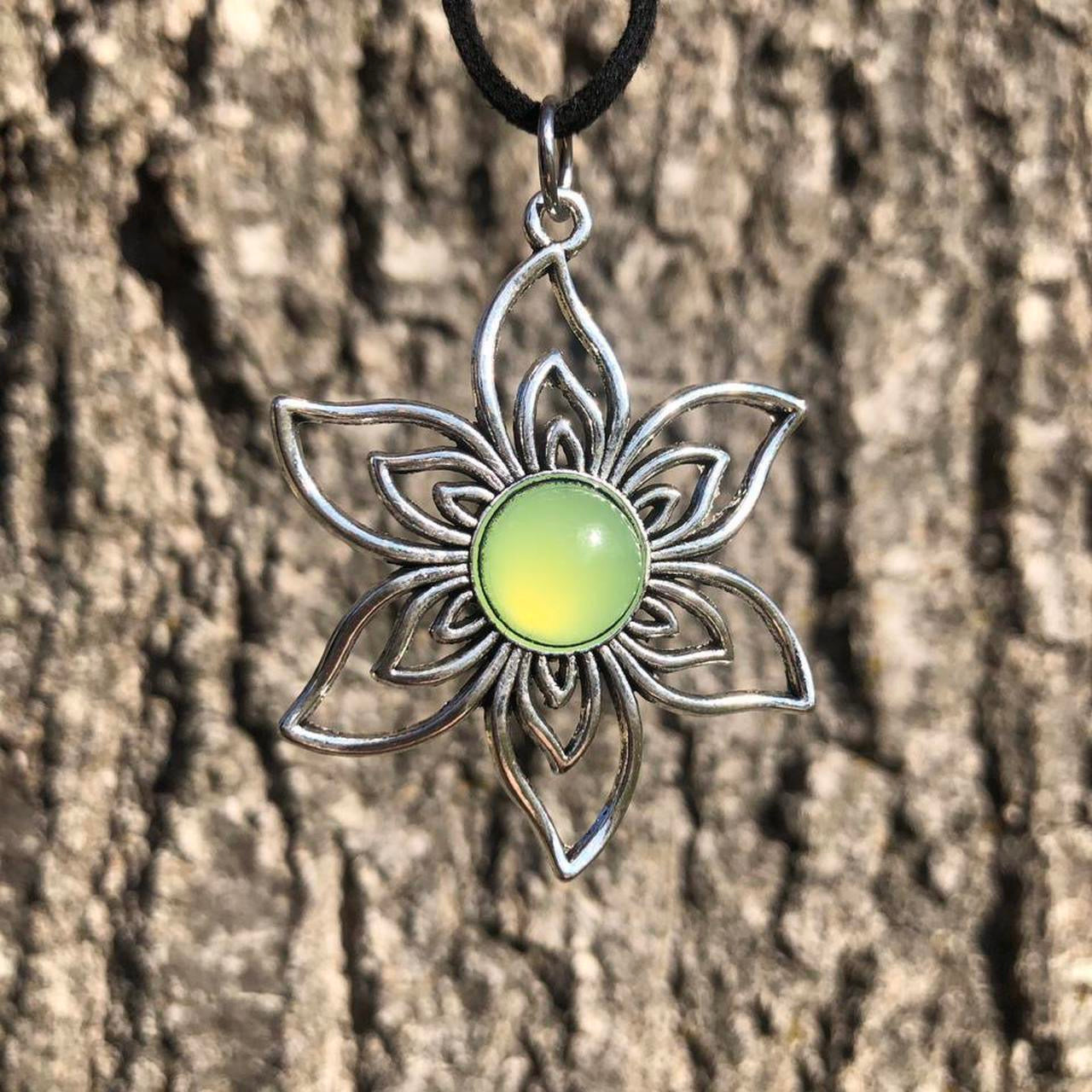 Prehnite Flower Necklace
