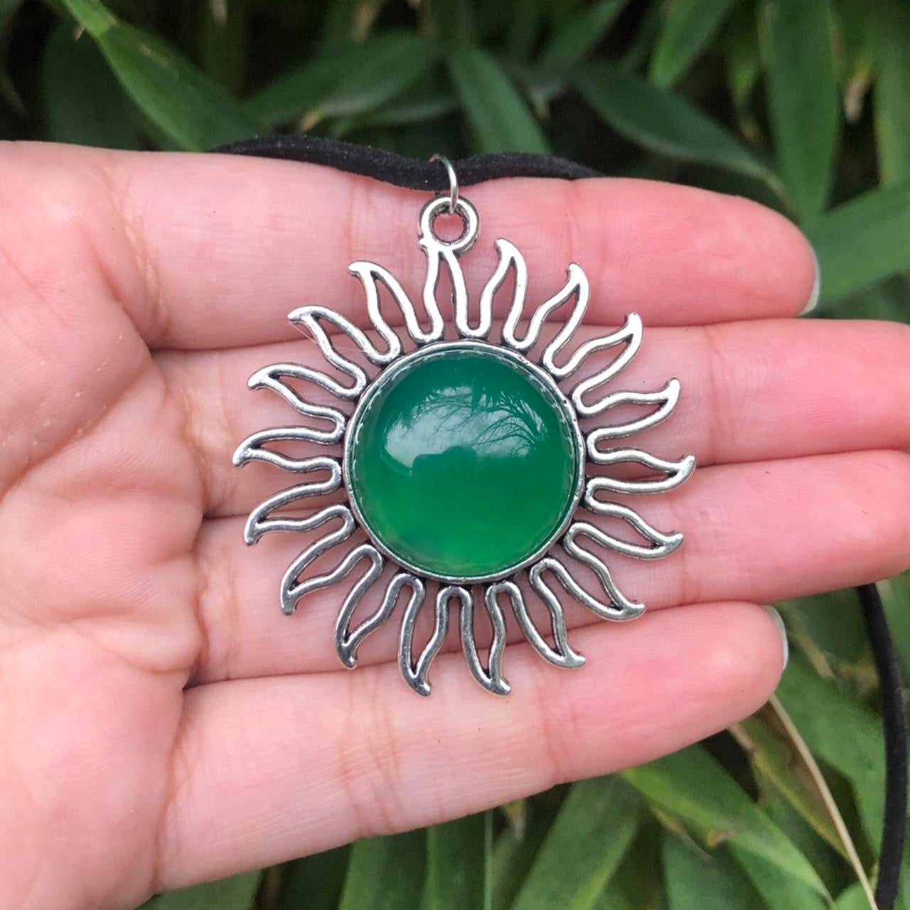 Agate Sun Necklace
