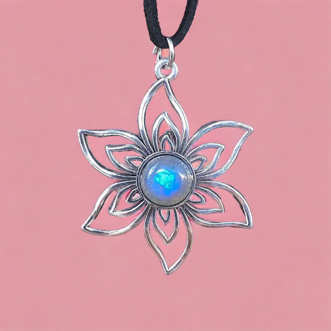 Labradorite Flower Necklace